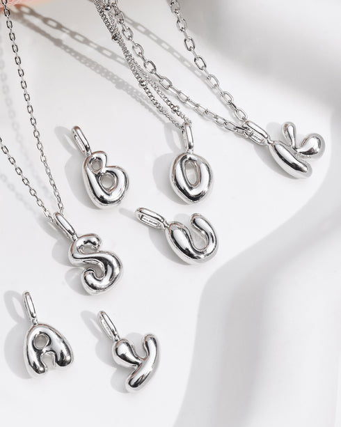 Silver A Letter Charm