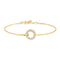 Gold Interlinked Circles Pavé Bracelet