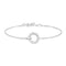 Silver Interlinked Circles Pavé Bracelet