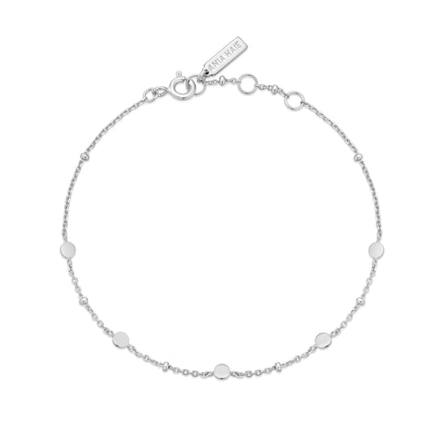 Silver Disc Station Bracelet