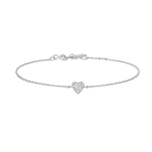 Silver Sweetheart Pavé Bracelet
