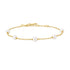 Gold Shell Pearl Station Bracelet
