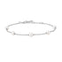 Silver Shell Pearl Station Bracelet
