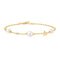Gold Shell Pearl and Star Station Bracelet