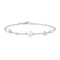 Silver Shell Pearl and Star Station Bracelet