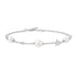 Silver Shell Pearl and Star Station Bracelet