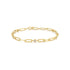 Gold Bezel Station Paper Clip Chain Bracelet