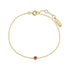 Gold Crimson Solitaire Bracelet