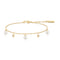 Gold Shell Pearl & Sparkle Drop Station Bracelet