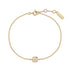 Gold Modern Bezel-Set Solitaire Bracelet