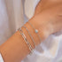 Silver Modern Bezel-Set Solitaire Bracelet