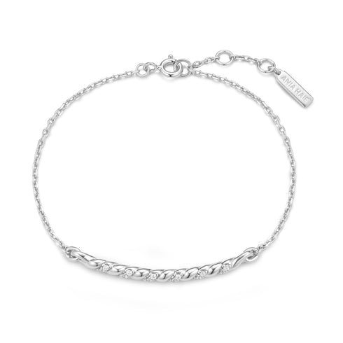 Silver Twisted Bar Bracelet