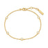 Gold Classic Bezel-Set Station Bracelet