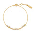 Gold Graduated Bezel-Set Trios Bracelet