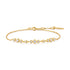 Gold Graduated Bezel-Set Trios Bracelet