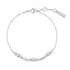 Silver Graduated Bezel-Set Trios Bracelet