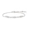 Silver Graduated Bezel-Set Trios Bracelet