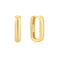 Gold Wide Paper Clip Earrings