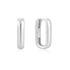 Silver Wide Paper Clip Earrings