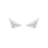 Silver Triangle Kiss Studs