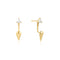 Gold Triangle Cubic Zirconia Geometric Stud Ear Jackets