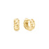 Gold Bold Texture Small Huggie Hoop Earrings