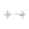 Silver Sparkling Star Stud Earrings