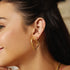 Gold Medium Heart Hoop Earrings