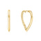 Gold Large Heart Hoop Earrings