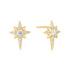 Gold Eight-Pointed Star Stud Earrings