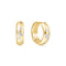 Gold Small Chubby Sparkling Huggie Hoop Earrings