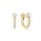Gold Sparkling Pav¨¦ Huggie Hoop Earrings