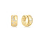 Gold Celestial Chunky Huggie Hoop Earrings