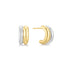 Two-Tone Duet Mixed Huggie Hoop Earrings