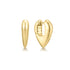 Gold Puffy Shield Hoop Earrings