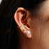 Silver Pearl Claw Stud Earrings