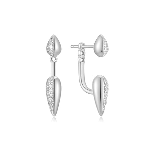 Silver Sparkling Puffy Spike Ear Jackets