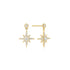 Gold Dangling Nova Star Stud Earrings