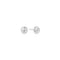 Silver Textured Bezel-Set Stud Earrings