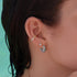 Silver Reversible Puffy Huggie Hoop Earrings