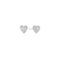 Silver Pavé Heart Stud Earrings