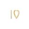 Gold Medium Sparkle Heart Huggie Hoop Earrings