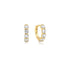 Gold Quintet Sparkle Huggie Hoop Earrings