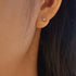 Gold Cascade Station Drop Stud Earrings