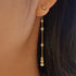 Gold Cascade Station Drop Stud Earrings