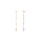 Gold Cascade Station Drop Stud Earrings