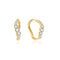 Gold Sparkling Tide Huggie Hoop Earrings