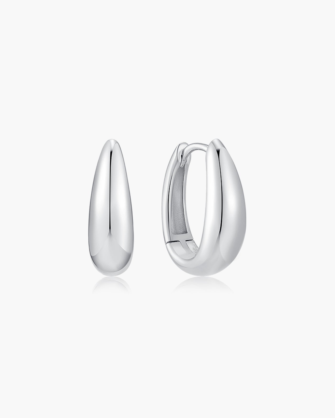 Gold Hollow Organic Pebble Drop Earrings