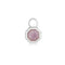 Silver Octagon Gemstone Earring Charm