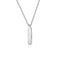 Excliv Jester Silver Necklace with Long Oval Pendant